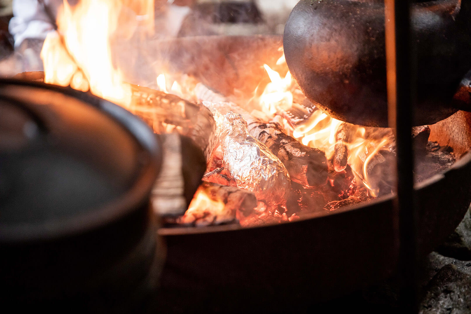 koken op open vuur